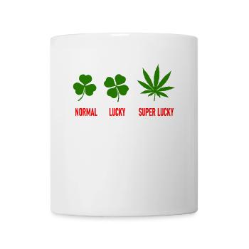 CANNABIS - NORMAL LUCKY SUPER LUCKY - WEED - Tasse - Weiß - Vorne