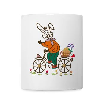 Osterhase, Osterei, Osterfest - Tasse - Weiß - Vorne