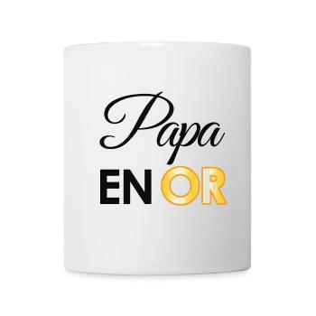 Papa en or - Mug blanc - blanc - Devant