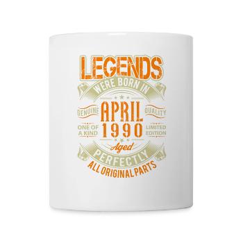 1990 April Geburtstag Legende - Tasse - Weiß - Vorne