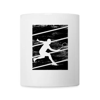 Badminton Spieler - Tasse - Weiß - Vorne
