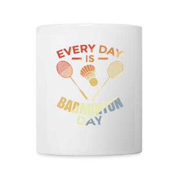 Chaque jour est le jour du badminton - Mug blanc - blanc - Devant