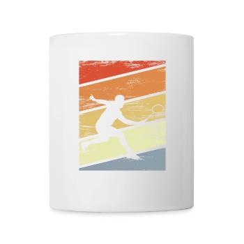 Vintage Badminton Spieler - Tasse - Weiß - Vorne
