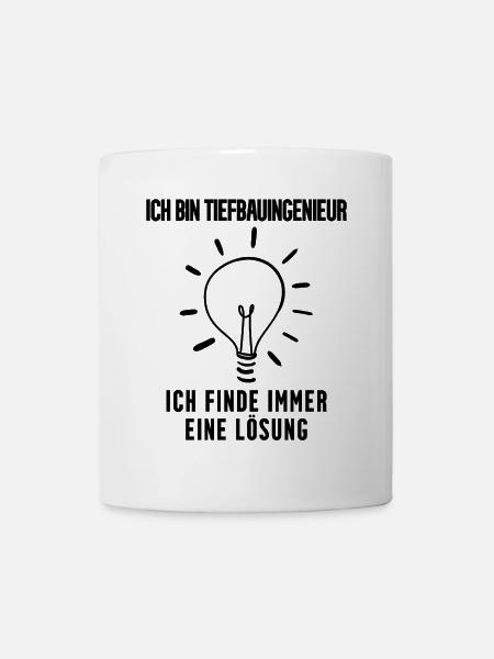 Tiefbauingenieur Geschenk - Tasse - Weiß
