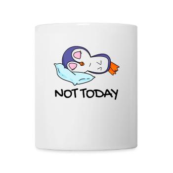 Pas aujourd’hui Pingouin Paresseux Cadeau Sommeil Sommeil - Mug blanc - blanc - Devant