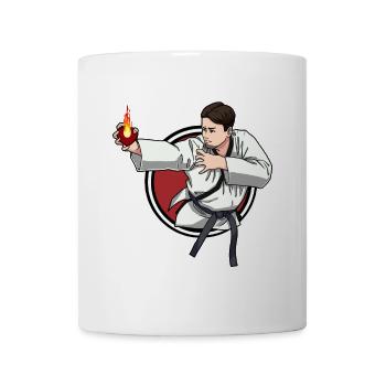 Combattant Autodéfense Karaté Judo Coeur Enfant - Mug blanc - blanc - Devant