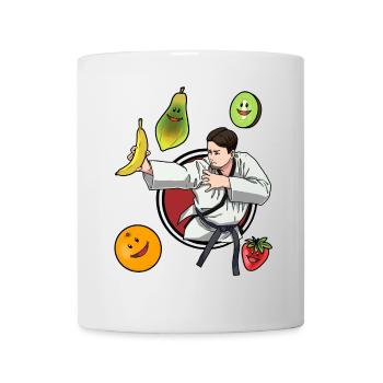 Self-Défense Vitamines Fruit Judo Fruit Victoire - Mug blanc - blanc - Devant
