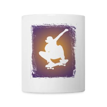 Skateboarding Skateboarder Silhouette - Tasse - Weiß - Vorne