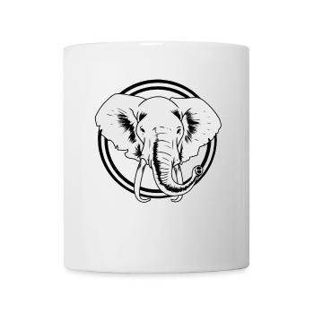 Eléphant Afrique Eléphants Faune Zoo Pachydermes - Mug blanc - blanc - Devant
