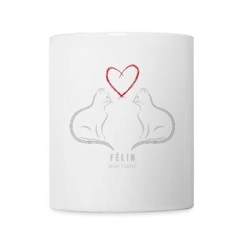 Félin pour l autre Blanc - Mug blanc - blanc - Devant