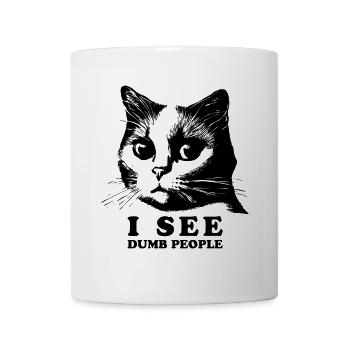 Cat Humor | I See Dumb People - Mug - white - Front