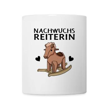 Reiterin Nachwuchs Pferd - Tasse - Weiß - Vorne