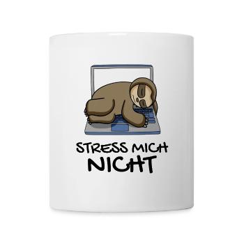 Faultier schlafen Spruch lustig Faul - Tasse - Weiß - Vorne