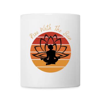 Rise With The Sun - Yoga Vibes - Tasse - Weiß - Vorne