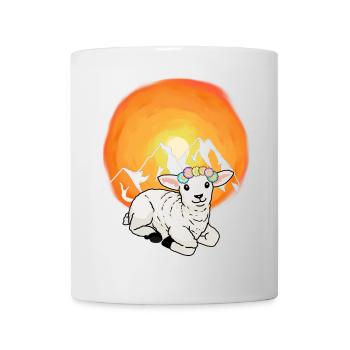 Montagnes Autriche Alpes Agneau Moutons Nature Alm - Mug blanc - blanc - Devant