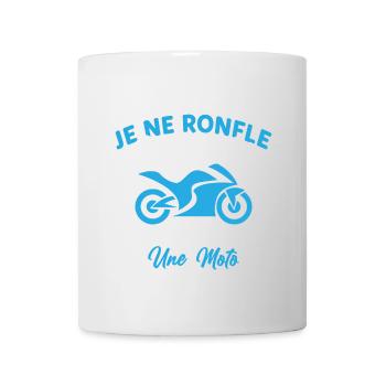 Je Ne Ronfle Pas Je Rêve Que Je Suis Une Moto - Mug blanc - blanc - Devant