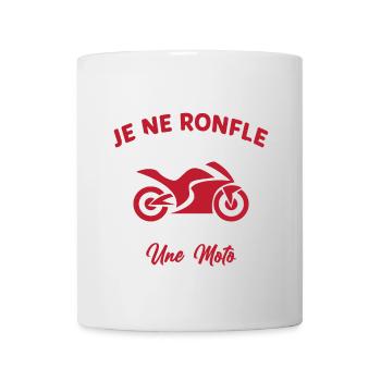 Je Ne Ronfle Pas Je Rêve Que Je Suis Une Moto - Mug blanc - blanc - Devant