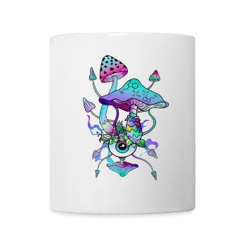 Psytrance Psychedelische Pilze - Tasse - Weiß - Vorne