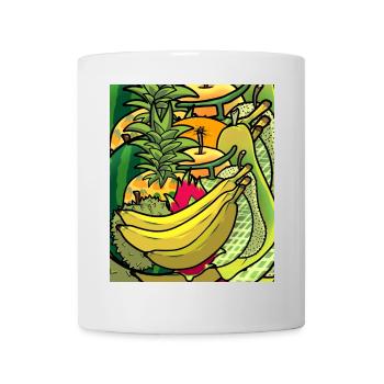 Été fruits exotiques juteux fruits fruits vitamines - Mug blanc - blanc - Devant