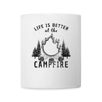 La vie est meilleure au feu de camp - Mug blanc - blanc - Devant