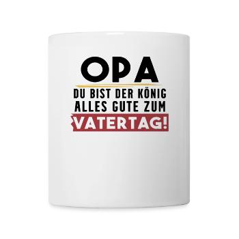 Opa Vatertag Großeltern Geschenk - Tasse - Weiß - Vorne