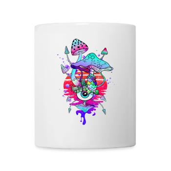Zauberpilze Psychedelische Vaporwave Pilze - Tasse - Weiß - Vorne