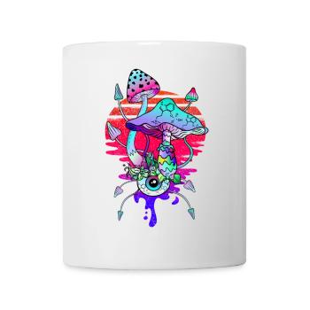 Psychedelische Zauberpilze Vaporwave - Tasse - Weiß - Vorne