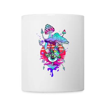 Magic Mushrooms Psychedelic Mushroom Eyes Art - Mug - white - Front