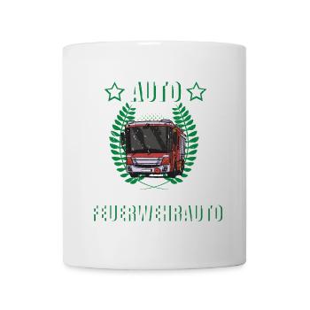 Feuerwehr Feuerwehrauto Feuerwehrmann Beruf - Tasse - Weiß - Vorne