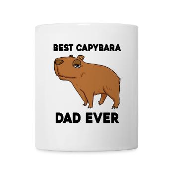 Capybara Père Capybara - Mug blanc - blanc - Devant