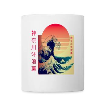 la grande vague au large de Kanagawa Japan Art - Mug blanc - blanc - Devant