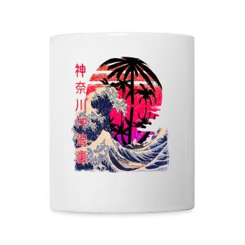 the big wave off kanagawa retro - Mug - white - Front