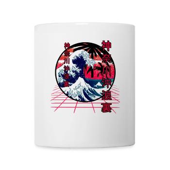 the big wave off kanagawa retro wave - Mug - white - Front