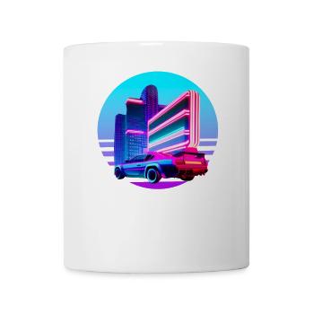 Retro Wave 80s Vaporwave Sunset - Mug - white - Front