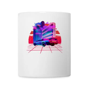 Vaporwave City Sunset - Mug - white - Front