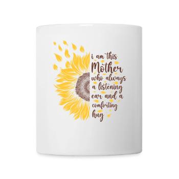 Je suis cette mère Cadeau de tournesol motivant - Mug blanc - blanc - Devant