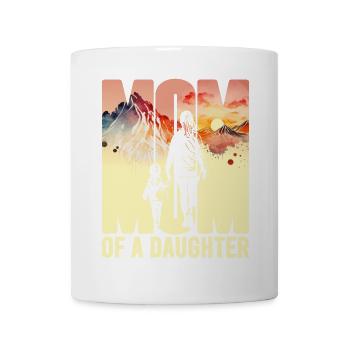 Mère avec une fille Fête des mères Montagnes Maman Enfant - Mug blanc - blanc - Devant