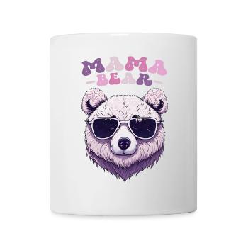 Mama Bear Lunettes de soleil Cerisier en fleurs Fête des mères - Mug blanc - blanc - Devant
