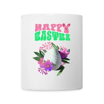 Joyeuses fleurs de Pâques oeuf de Pâques - Mug blanc - blanc - Devant