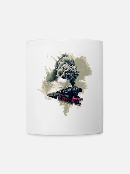 Old steam locomotive - Mug - white