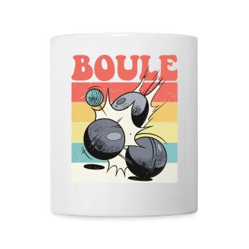 Boulespieler Boulekugel für Bouler Petanque Boule - Tasse - Weiß - Vorne