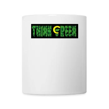 Think Green Leaf Pattern Logo - Mug - white - Front