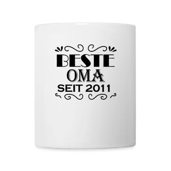 Beste Oma seit 2011 - Oma Geschenk - Tasse - Weiß - Vorne
