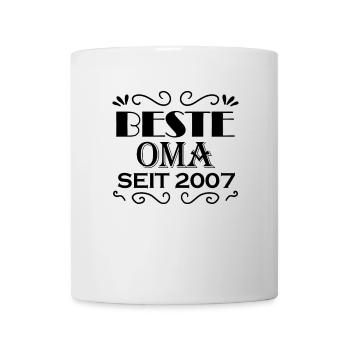 Beste Oma seit 2007 - Oma Geschenk - Tasse - Weiß - Vorne
