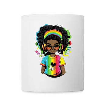 Bright reggae sweater with rainbow design - Mug - white - Front