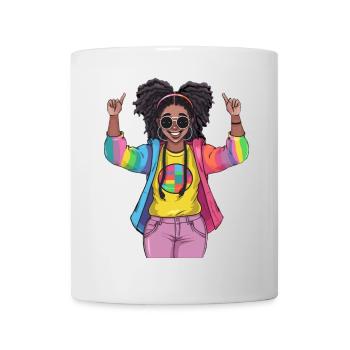 Colorful Rainbow Friendship Design - Mug - white - Front