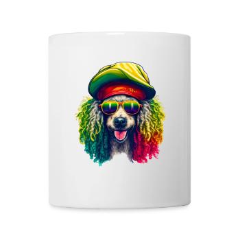 Cool Rasta Poodle Colorful - Mug - white - Front