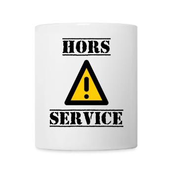 PANNEAU. DANGER. HORS SERVICE. HUMOUR. DRÔLE - Mug blanc - blanc - Devant