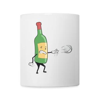 Boules de pétanque et vin Boules de boccia Tenue de pétanque - Mug blanc - blanc - Devant