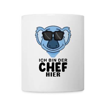Cooler Koalabär Chef Spruch - Tasse - Weiß - Vorne